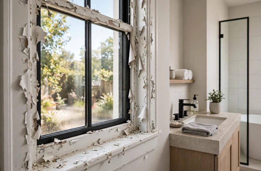 Why Does Fresh Paint Peel Around Bathroom Windows Despite Using Moisture-Resistant Products?